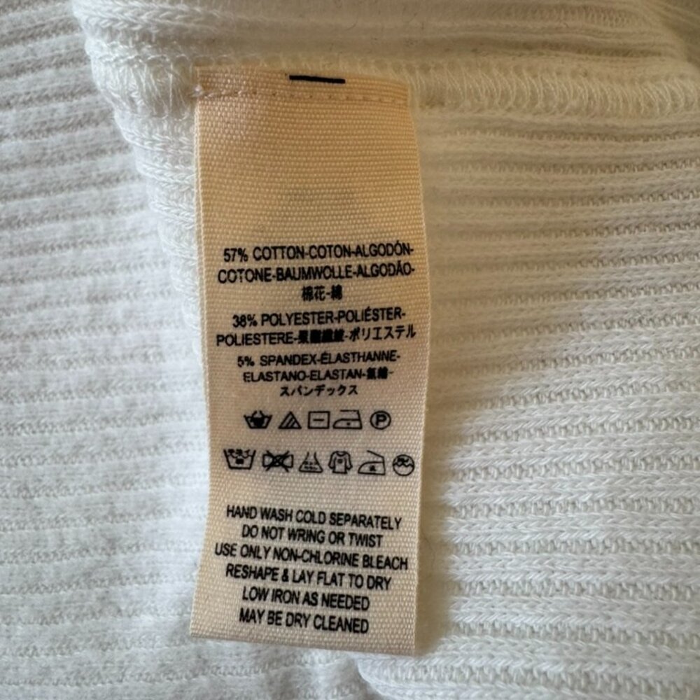 NWOT, Free People Love Struck Turtleneck Ribbed Blouse, White, Size XL - Picture 16 of 16